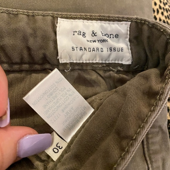 Rag & Bone Army green cargo pants size 30 - Picture 7 of 11
